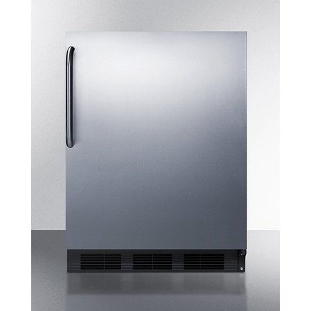 SUMMIT APPLIANCE DIV. Summit  Commercial Freestanding-Undercounter All Refrigerator 5.5 Cu. Ft. Black/SS FF7BKSSTB